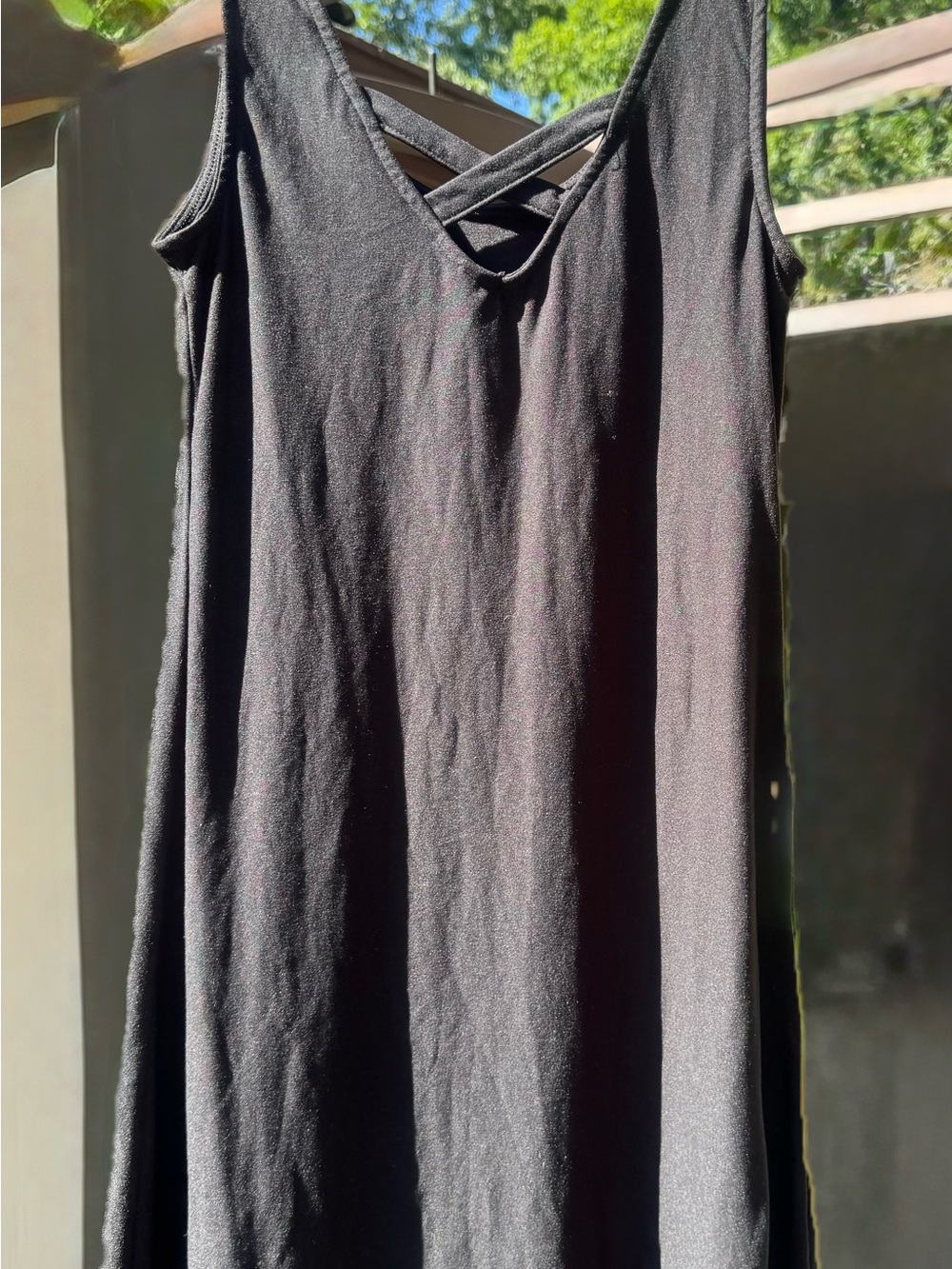 Women's Black Strappy V-Neck Tank Top